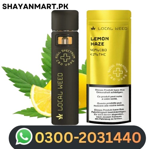Local Weed CBD Vape | Lemon Haze (Vollspektrum, CBD 40% / THC < 1%) In Pakistan