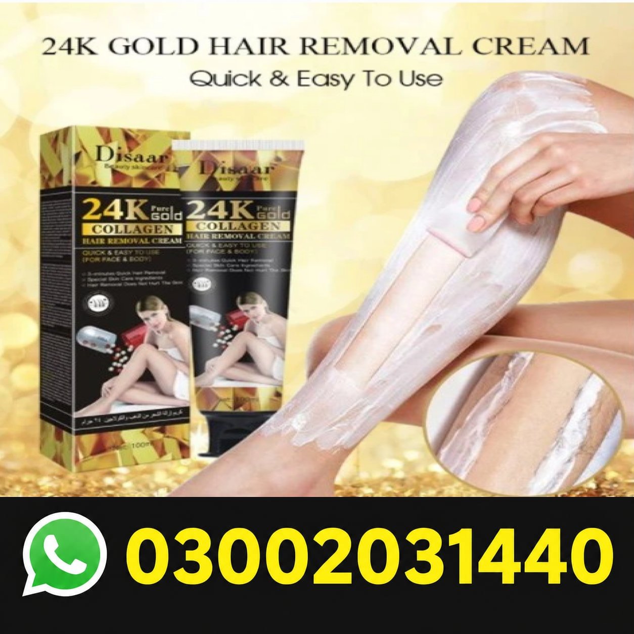 24K Gold Collagen Hair Removal Cream Price in Pakistan