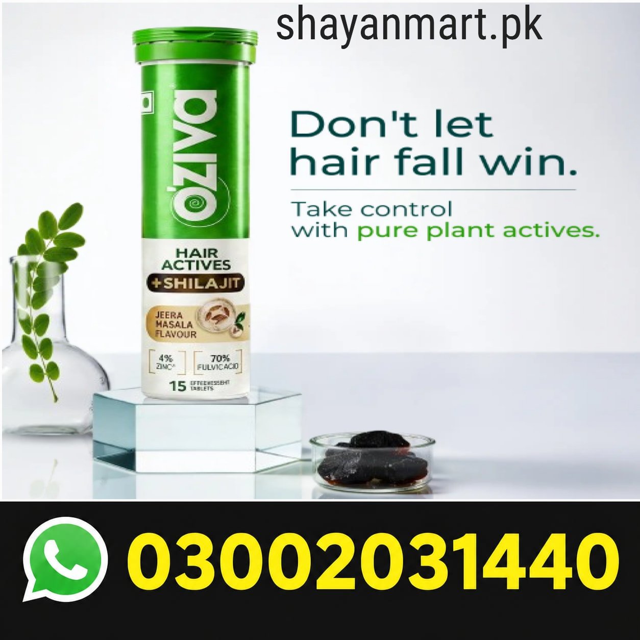 OZiva Hair Actives Shilajit for Men in Pakistan
