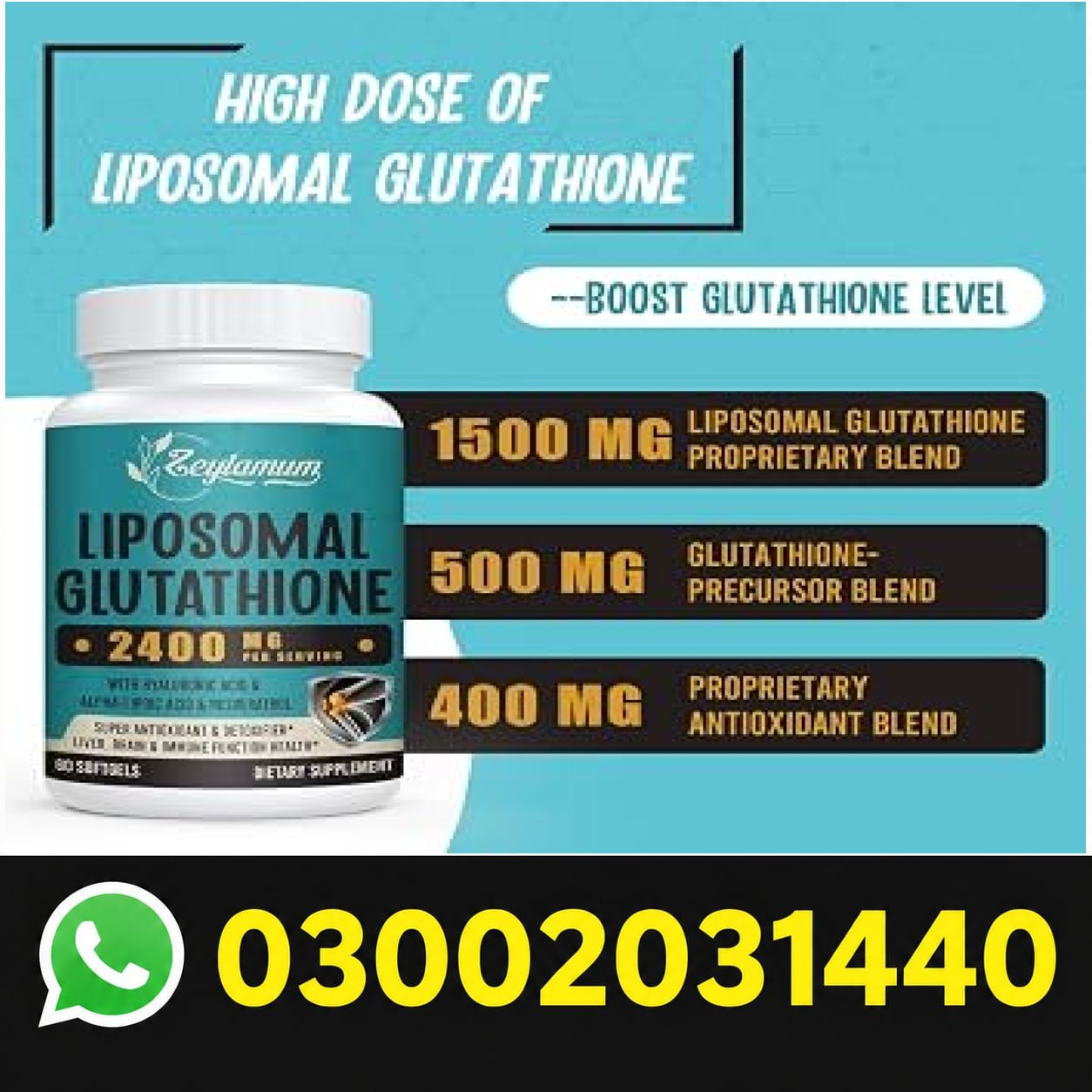 Zeylamum Liposomal Glutathione 2400 Mg Softgel In Pakistan