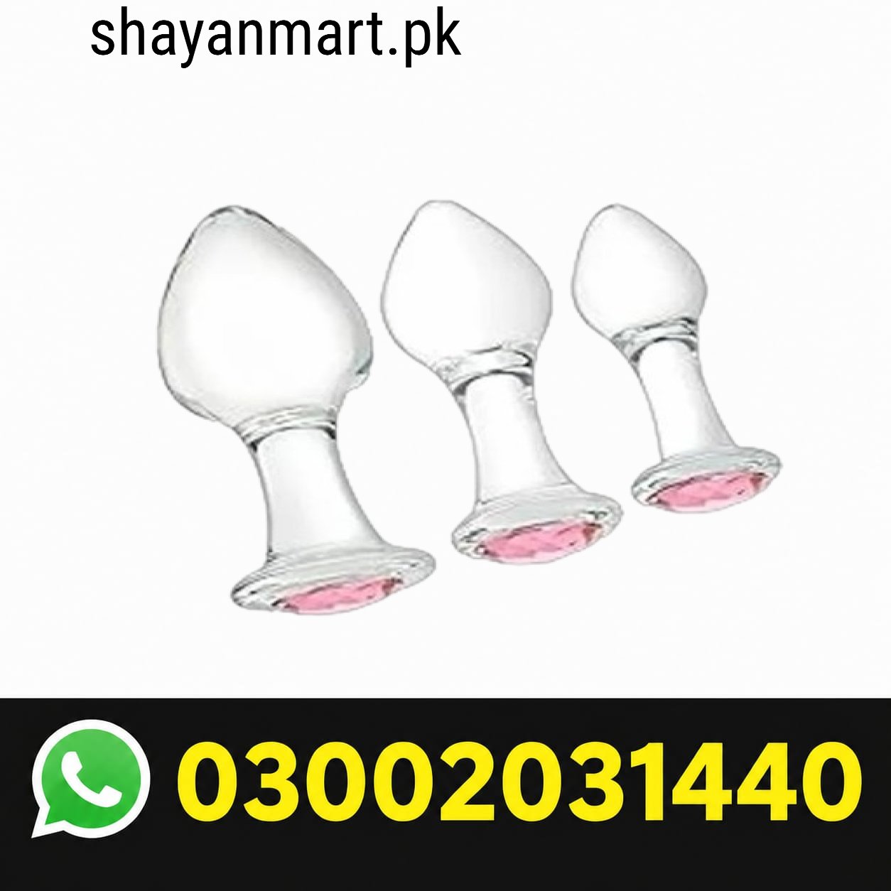 Premium Glass Unisex Butt Anal Plug In Pakistan