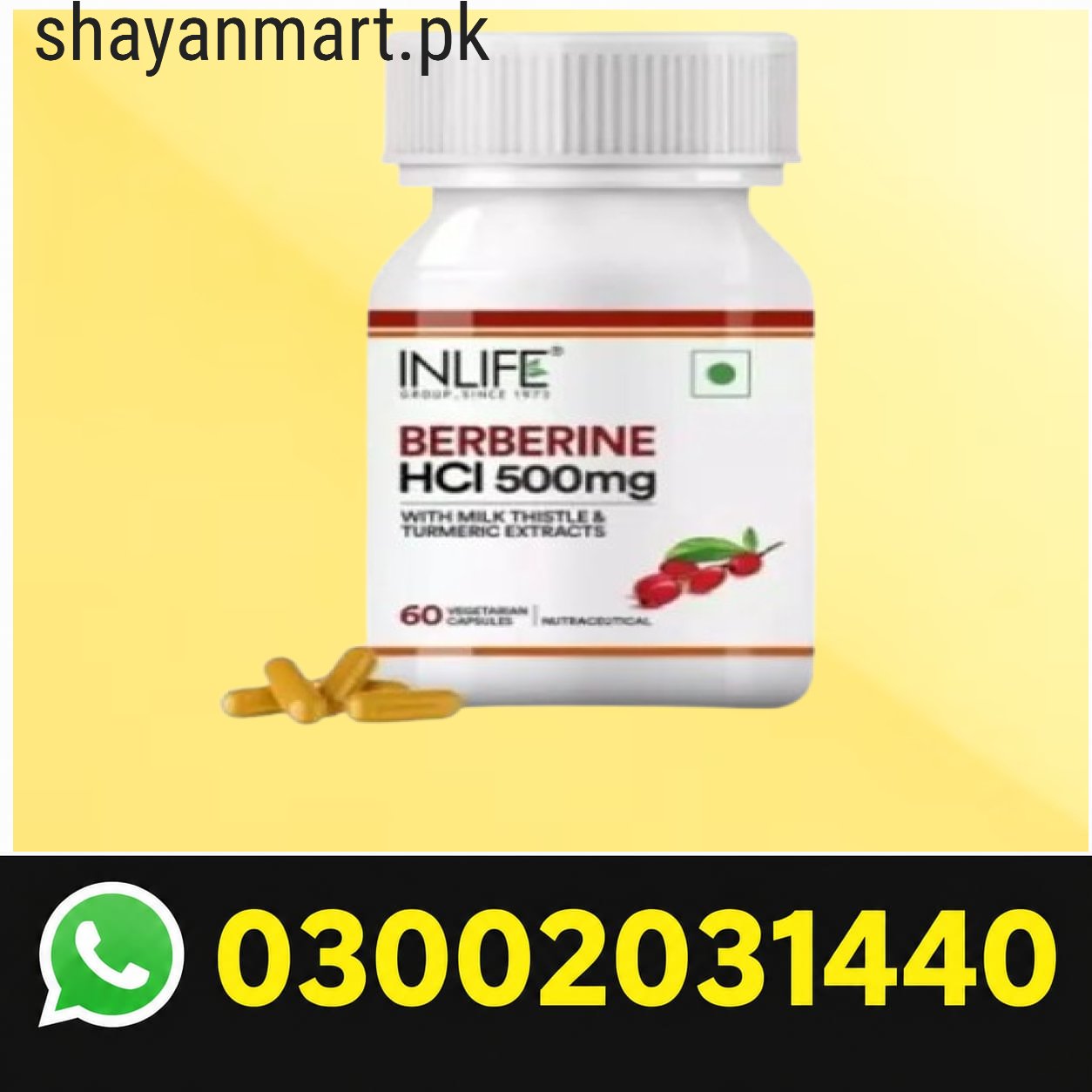 Vitality Pro Berberine HCl (500mg) + Milk Thistle Capsules In Pakistan