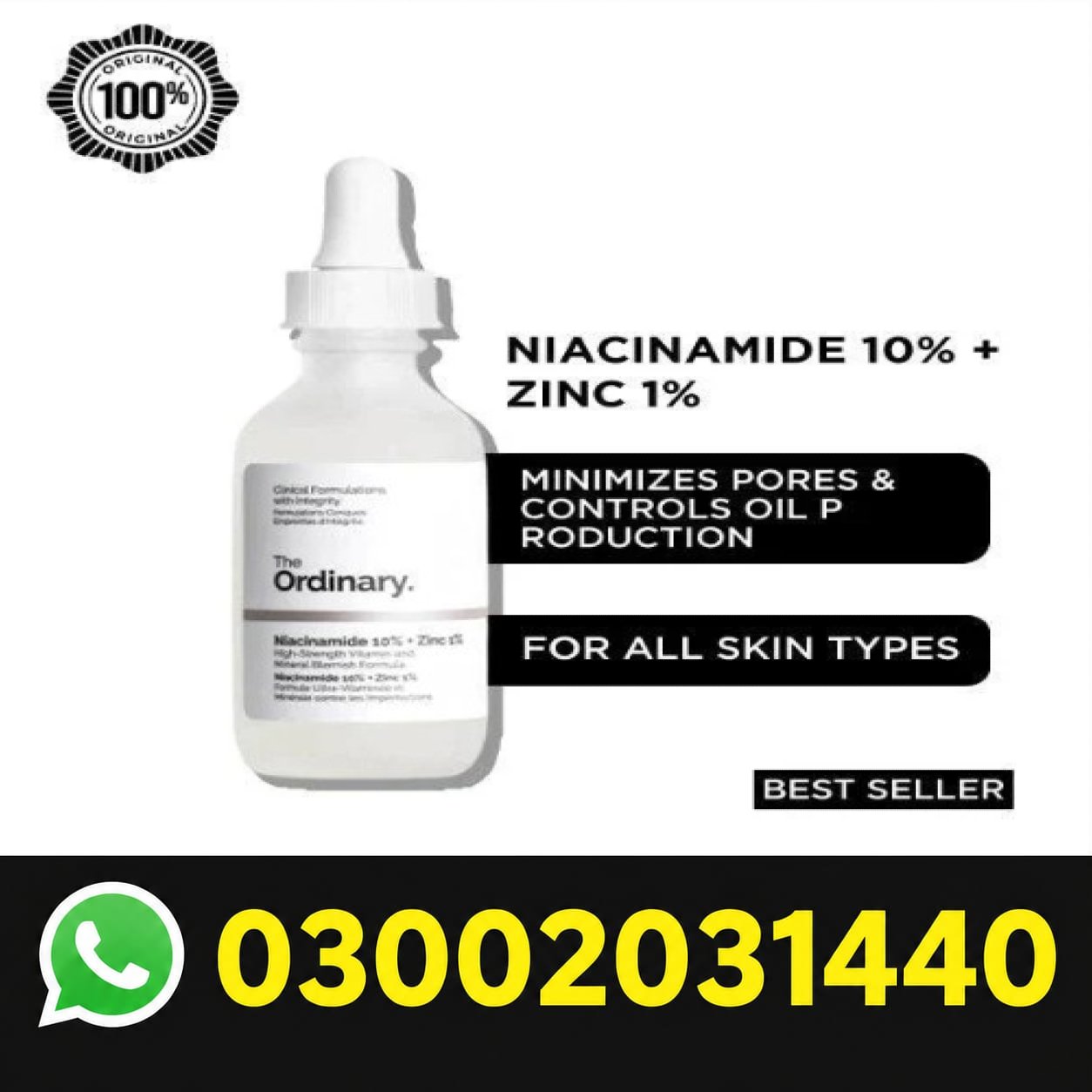 Niacinamide 10% + Zinc 1% Serum Price in Pakistan
